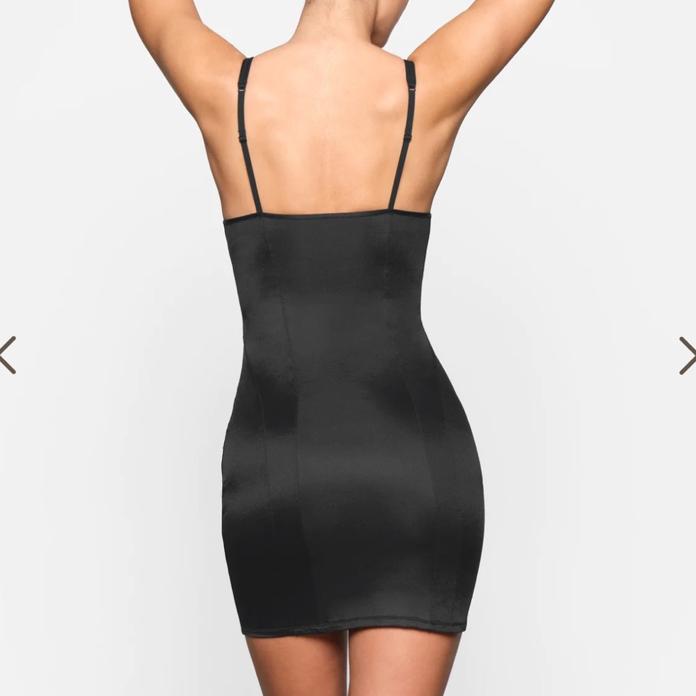 SKIMS Glissinette Slip Dress Sz.L Onyx - Picture 3 of 7